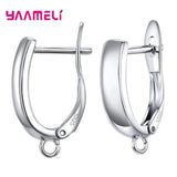 Sterling Silver Hoop Earrings with Cubic Zirconia – Elegant Jewelry for Women