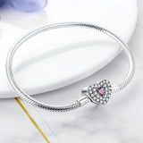 925 Sterling Silver Charm Bracelet for Women – Heart, Star, Moon & More