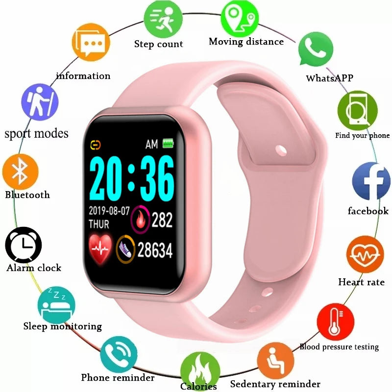 Multifunctional Smart Watch with Heart Rate Monitor, Sleep Tracker & Fitness Features