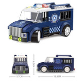 5-in-1 Police & Engineering Vehicle Building Block Set – DIY City Rescue Toys
