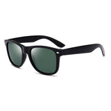 Classic Square Polarized Sunglasses – Retro Black Shades for Men & Women