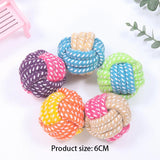 Cotton Rope Dog Chew Toy – Natural Dental Ball for Puppies & Small Dogs