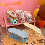 Zapatero minimalista moderno de 7 piezas: organizador de zapatos de plástico de doble capa ajustable para el hogar y la sala de estar