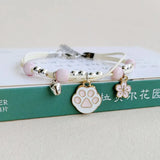 Adjustable Black Cat Charm Bracelet for Women