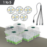LED Grow Light Seed Starter Kit – 3-Spectrum Indoor Plant Germination Tray for Healthy Seedlings