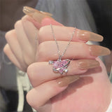 Trendy Heart-Shaped Mood Pendant Necklace for Women