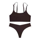 Seamless Wire-Free Bra and Panty Set for Women – Soft Knit Everyday Lingerie