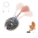 Rechargeable Automatic Mouse Cat Toy - Realistic Moving & Sound Toy for Indoor Cats