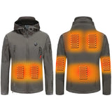 USB Heated Jacket for Men & Women - Smart Winter Heating Coat with Hood for Outdoor Sports