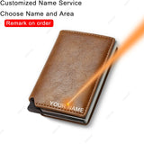 Slim RFID PU Leather Wallet – Trifold Business Card Holder for Men & Women
