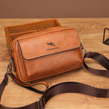 Men's PU Leather Business Tote Bag – Soft, Zippered, Stylish Briefcase for Work or Travel