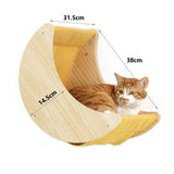 Wall-Mounted Wooden Cat Shelf – Space-Saving Cat Climbing Furniture
