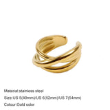 Minimalist Gold-Plated Stainless Steel Open Ring – Trendy & Elegant Jewelry for Women