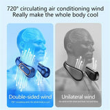 Bladeless Neck Fan – Ultra-Quiet, Hands-Free Cooling with 5-Speed Adjustable Wind