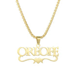 Collar con nombre y corona personalizado: joyas de acero inoxidable personalizadas para hombres y mujeres