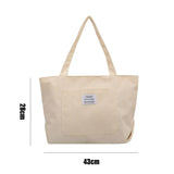 Autumn Winter Corduroy Shoulder Tote Bag – Fashionable Large Capacity Handbag for Women