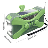 10000mAh Emergency Solar Hand Crank Weather Radio with Dual Stereo Speakers, Phone Charger, LED Flashlight & SOS Alert