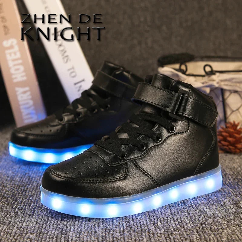 LED Light Up Sneakers – Glow in the Dark Shoes for Kids & Adults (Unisex, Rechargeable)