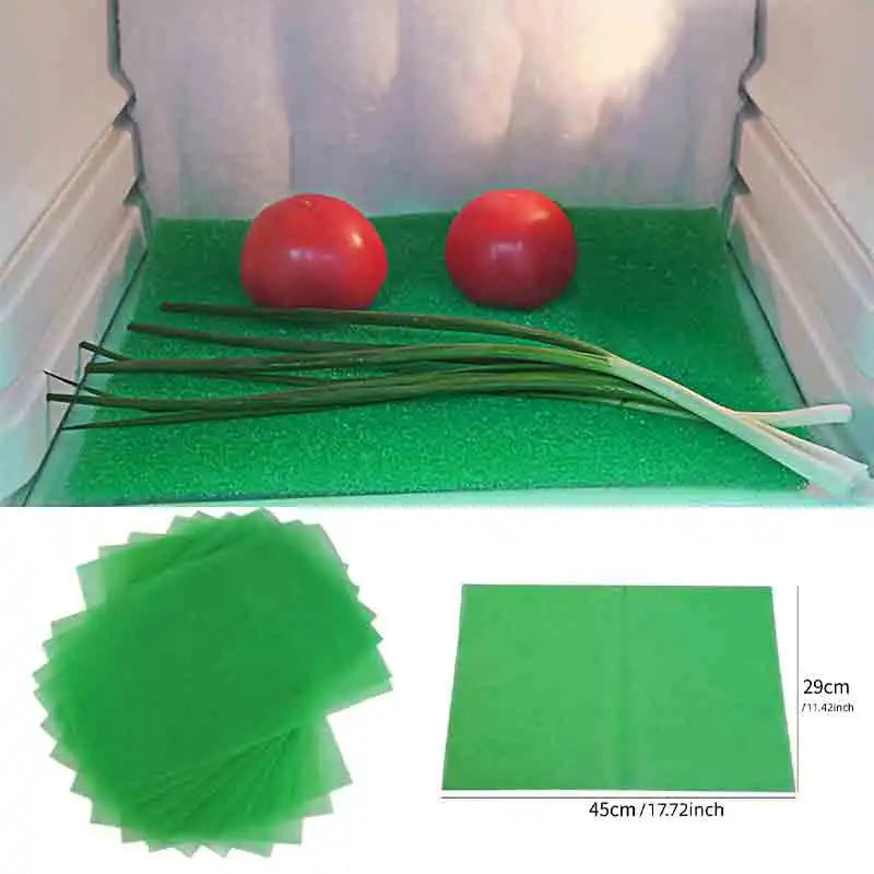 Alfombrillas para refrigerador a prueba de moho: esponjas reutilizables que mantienen frescas las frutas y verduras, antiolor y absorben la humedad