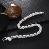 925 Sterling Silver Charm Bracelet – Elegant & Trendy Unisex Jewelry