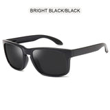 Gafas de sol polarizadas cuadradas clásicas negras: protección UV400 para deportes y aventuras al aire libre