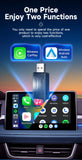 2-in-1 Wireless CarPlay & Android Auto Adapter - Dual-Band WiFi for Seamless Connectivity