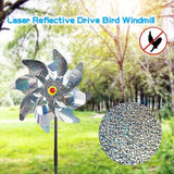 Reflective Bird Repellent Pinwheel – Wind-Powered Garden Deterrent for Birds