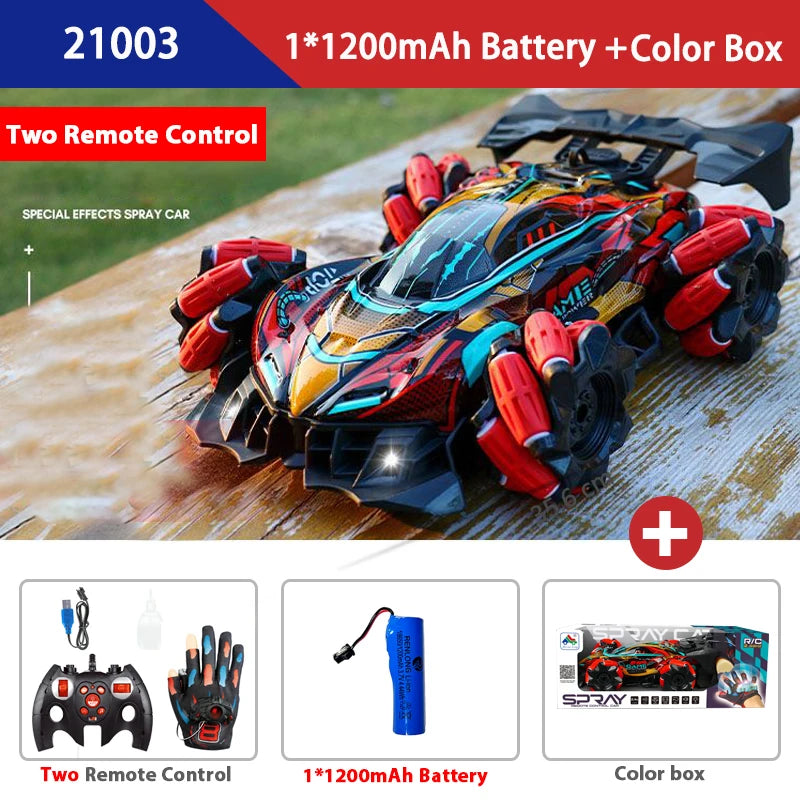 WLtoys F1 Drift RC Car: coche acrobático con control por gestos, tracción en las 4 ruedas, luces LED y efecto de rociado