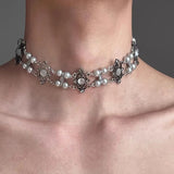 Colgante geométrico de metal llamativo: joyería punk atrevida para mujeres
