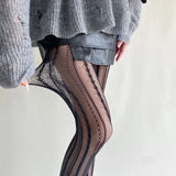 High-Waist Sexy Fishnet Stockings for Women – One Size, Stretchable Mesh Tights