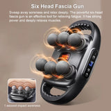 6-Head Deep Tissue Massage Gun with Touchscreen – High-Intensity Percussion Massager for Muscle Recovery & Pain Relief
