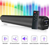 Powerful Bluetooth Soundbar with Subwoofer – Wireless TV Speaker, FM Radio, 3D Surround Sound