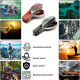 Juego de utensilios de camping plegables: cuchillo, tenedor y cuchara multifunción para viajes al aire libre y picnic 