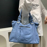 Bolso de mano vintage de gran capacidad para mujer: bolso de mano de piel sintética suave, bolso retro para hombro y bandolera