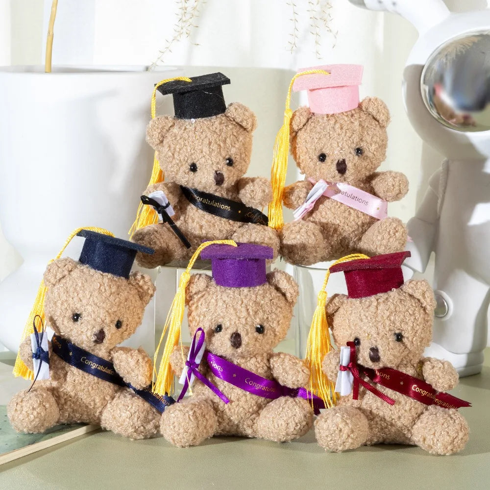 Mini Graduation Bear Plush Toy – Soft Cotton Stuffed Doll Gift