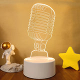 3D LED Night Light with Acrylic Illusion Panel – Warm White Bedside Lamp for Kids & Home Decor