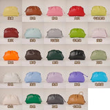Women's PU Leather Dumpling Shoulder Bag – Elegant Ruched Crossbody & Clutch Handbag