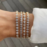 Elegant Cubic Zirconia Tennis Chain Bracelet for Women
