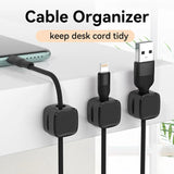 Clips magnéticos para cables, organizador de cables adhesivo para el hogar, la oficina, el automóvil y la gestión de cables debajo del escritorio