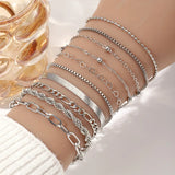 Geometric Chain Link Punk Bracelet for Women – Edgy Fashion Statement Jewelry