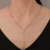 Trendy Moon Pendant Necklace for Women – Zinc Alloy Fashion Jewelry