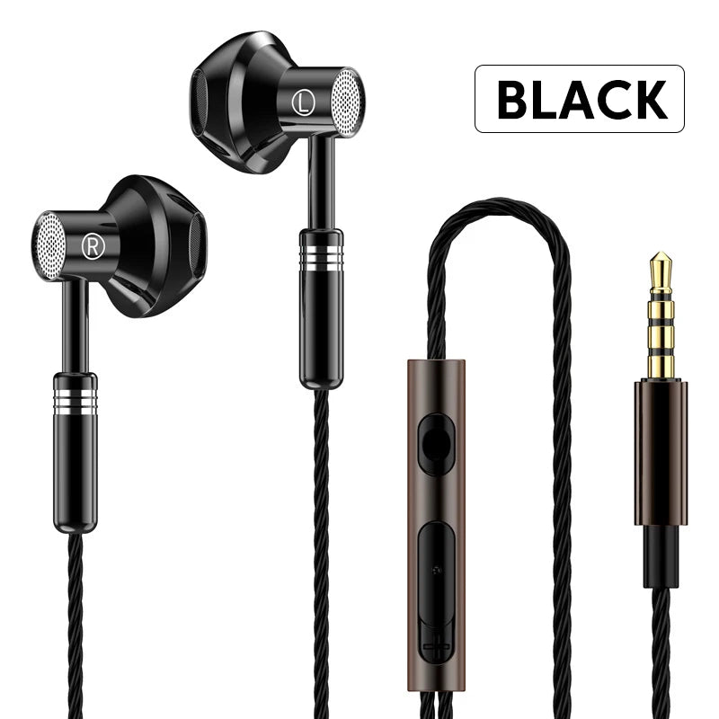Auriculares intrauditivos con cable y micrófono: sonido de alta calidad, resistentes al agua y cómodos para deportes y uso móvil