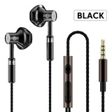 Auriculares intrauditivos con cable y micrófono: sonido de alta calidad, resistentes al agua y cómodos para deportes y uso móvil