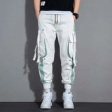 Men’s Lightweight Safari Cargo Pants – Elastic Waist Casual Trousers with Pockets