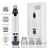 Rechargeable Electric Blackhead Remover with Vacuum Suction & Blue Light Therapy