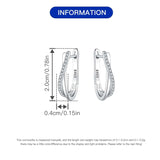 Trendy Silver Zircon Hoop Earrings for Women – Lightweight Fine Jewelry