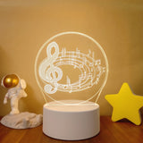 3D LED Night Light with Acrylic Illusion Panel – Warm White Bedside Lamp for Kids & Home Decor