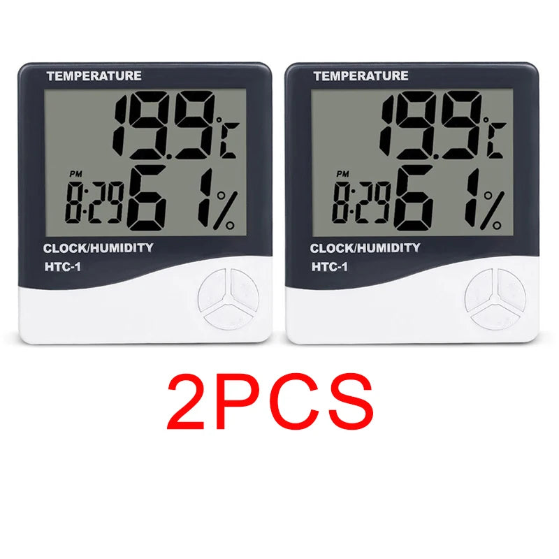 LCD Digital Thermometer & Hygrometer – Indoor Temperature & Humidity Sensor for Home Comfort