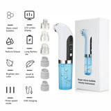 Rechargeable Electric Blackhead Remover with Vacuum Suction & Blue Light Therapy