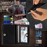 Men’s Genuine Cow Leather Short Wallet – Compact Fashionable Card Holder with Photo Slots